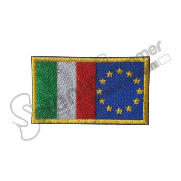 Bb72 bandiera euro Europa ricamate STAFFA immagine Patch applicazione rappezzi DIY 