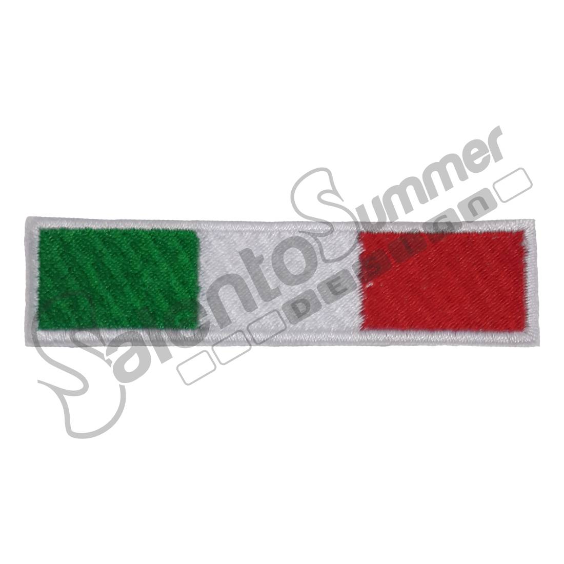 Patch Bandiera Italiana cm. 7,5 x 2 - Salento Summer Design - Ricamo,  abbigliamento da lavoro, patch, t-shirt, antinfortunistica a Ruffano (Lecce)