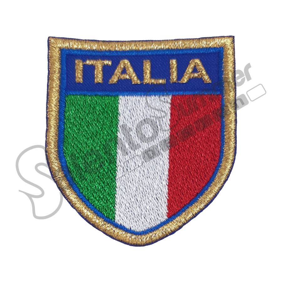 Patch Scudetto Italia cm. 5 x 5,7 - Salento Summer Design - Ricamo,  abbigliamento da lavoro, patch, t-shirt, antinfortunistica a Ruffano (Lecce)