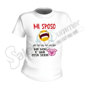 T-Shirt Addio Celibato Sposo Cotone Salento Summer Design Ruffano