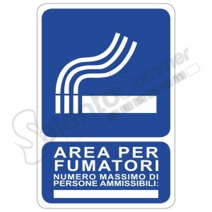 Adesivo Area Fumatori Numero Massimo Grande Salento Summer Design Ruffano