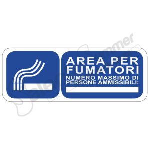 Adesivo Area Fumatori Numero Massimo Salento Summer Design Ruffano