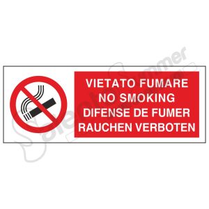Adesivo Vietato Fumare Multilingue Salento Summer Design Ruffano