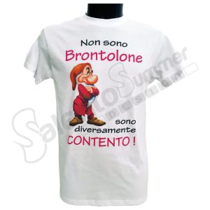 T-Shirt Brontolo Stampa Digitale Maglietta Spiritosa Eventi Regalo Cotone Salento Summer Design Ruffano