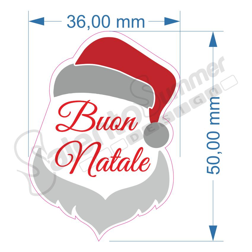 Etichette Adesive Buon Natale Babbo Stampa Digitale Salento Summer Design Ruffano