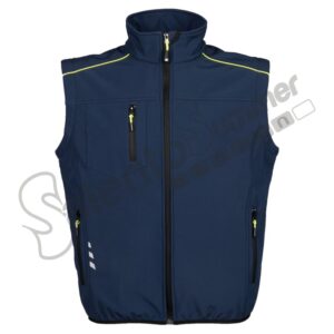 Gilet Pinzolo Navy SoftShell Impermeabile Traspirante Imbottito Cerniere YKK Multitasca Abbigliamento Tessuto 4stretch Lavoro Work Antinfortunistica Salento Summer Design Ruffano