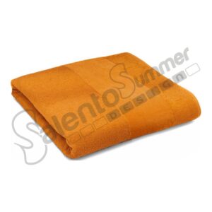 Telo Spugna Arancio Assorbente Morbida Resistente Asciugamano Panca Attrezzi Palestra Sport Centri Sportivi Tessuto Salento Summer Design Ruffano