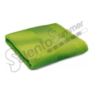 Telo Spugna Verde Assorbente Morbida Resistente Asciugamano Panca Attrezzi Palestra Sport Centri Sportivi Tessuto Salento Summer Design Ruffano